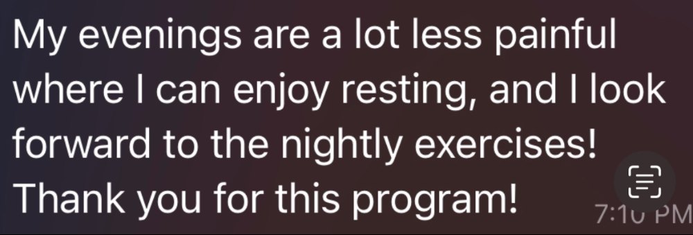 Evenings are a lot less painful