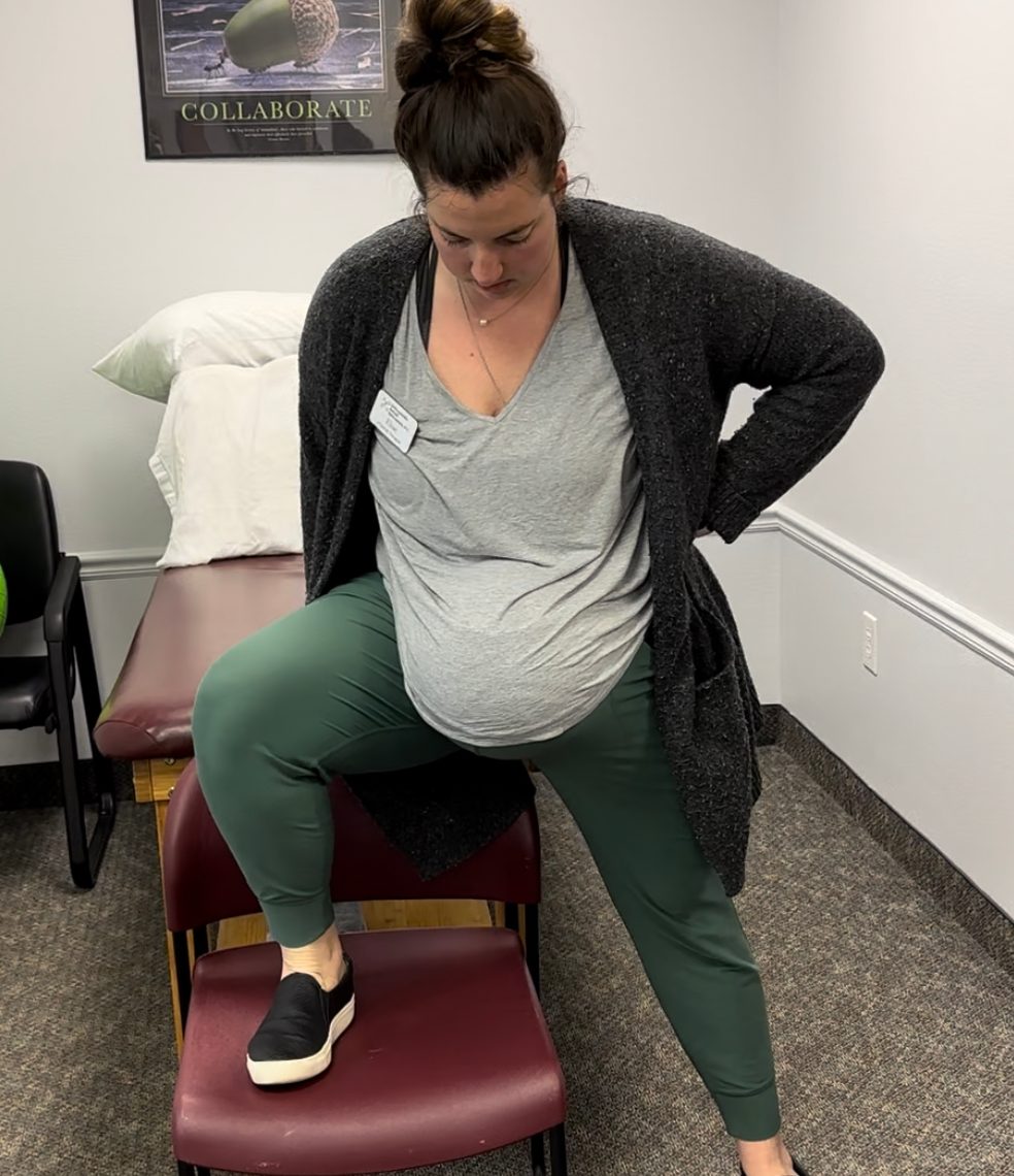Becca pregnant in the clinic
